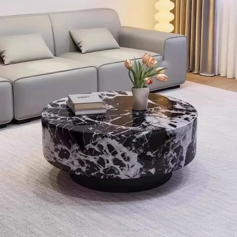 Classy Marble Coffee Tables Luxury Decoration Travertine Basses Coffee Tables Apartments Shaped Stolik Kawowy Furniture For Home
