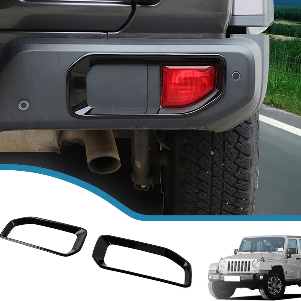Car Rear Tail Light Cover Fog Lamp Decoration Stickers for Jeep Wrangler JL 2018-2022 Auto Lamp Hoods Guard Exterior Accessories