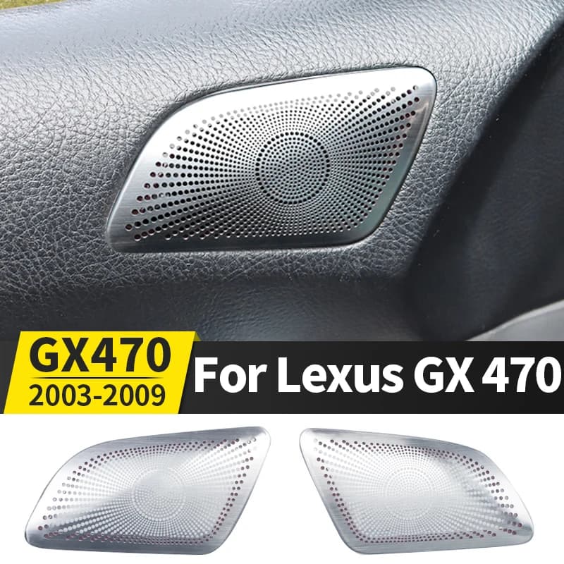 For Toyota Lexus 2003-2009 470 GX470 2003-2009 Car Door Speaker Grille Cover Set  Interior Decoration Accessories Speaker Parts