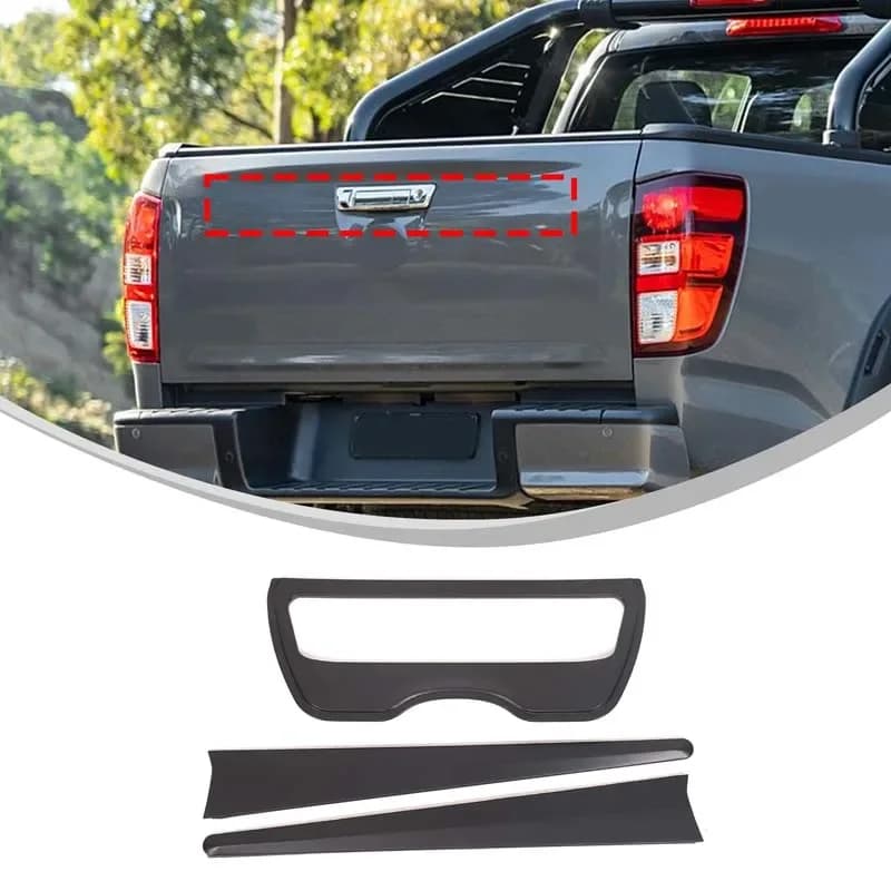 For Mazda BT50 BT-50 2021-2025 Car Accessories ABS Matt Black Car Trunk Tail Door Handle Cover Decorative