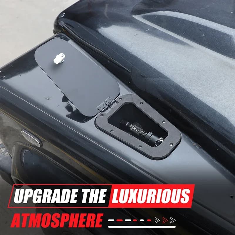 For Land Rover Defender 90 110 130  2004-2018 car cover air outlet modified storage box exterior accessories Carbon steel black