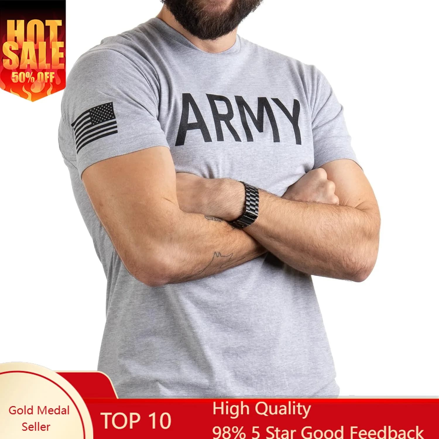 Army PT Style Shirt | U.S. Military Physical Traning Infantry Workout T-Shirt