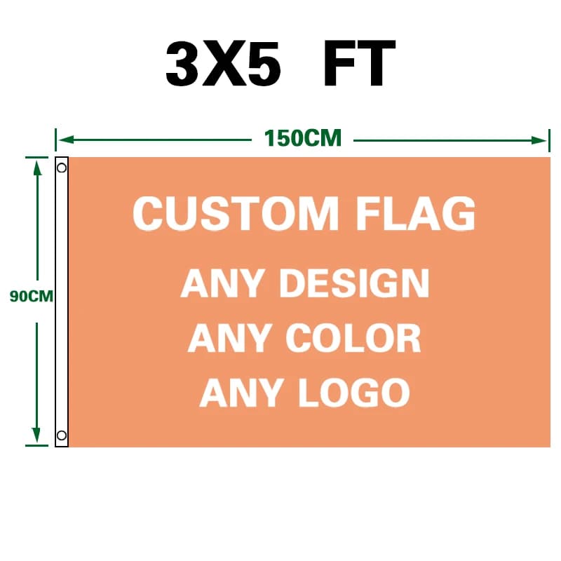 Aerlxemrbrae Flag Custom Printed Flag 90 X 150 cm Polyester Customize Flags and Banners for Sport Outdoor Banner Custom Flag