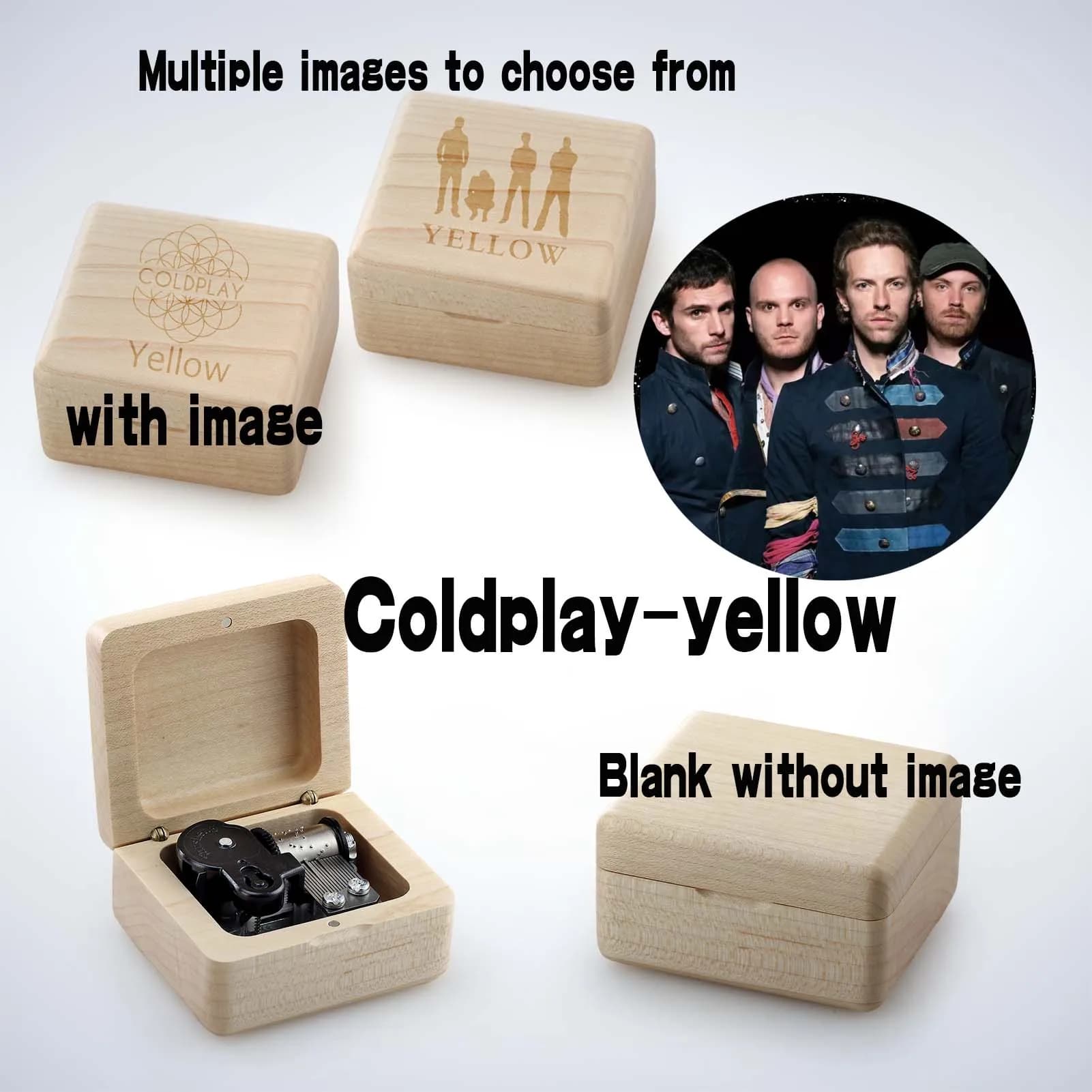♫ Coldplay-yellow ♫music box birthday gift for girls and children, Christmas and New Year gifts