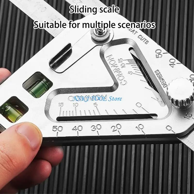 L8RC Stainless Carpenter Square Angles Ruler With Angles Measurement Level Detection