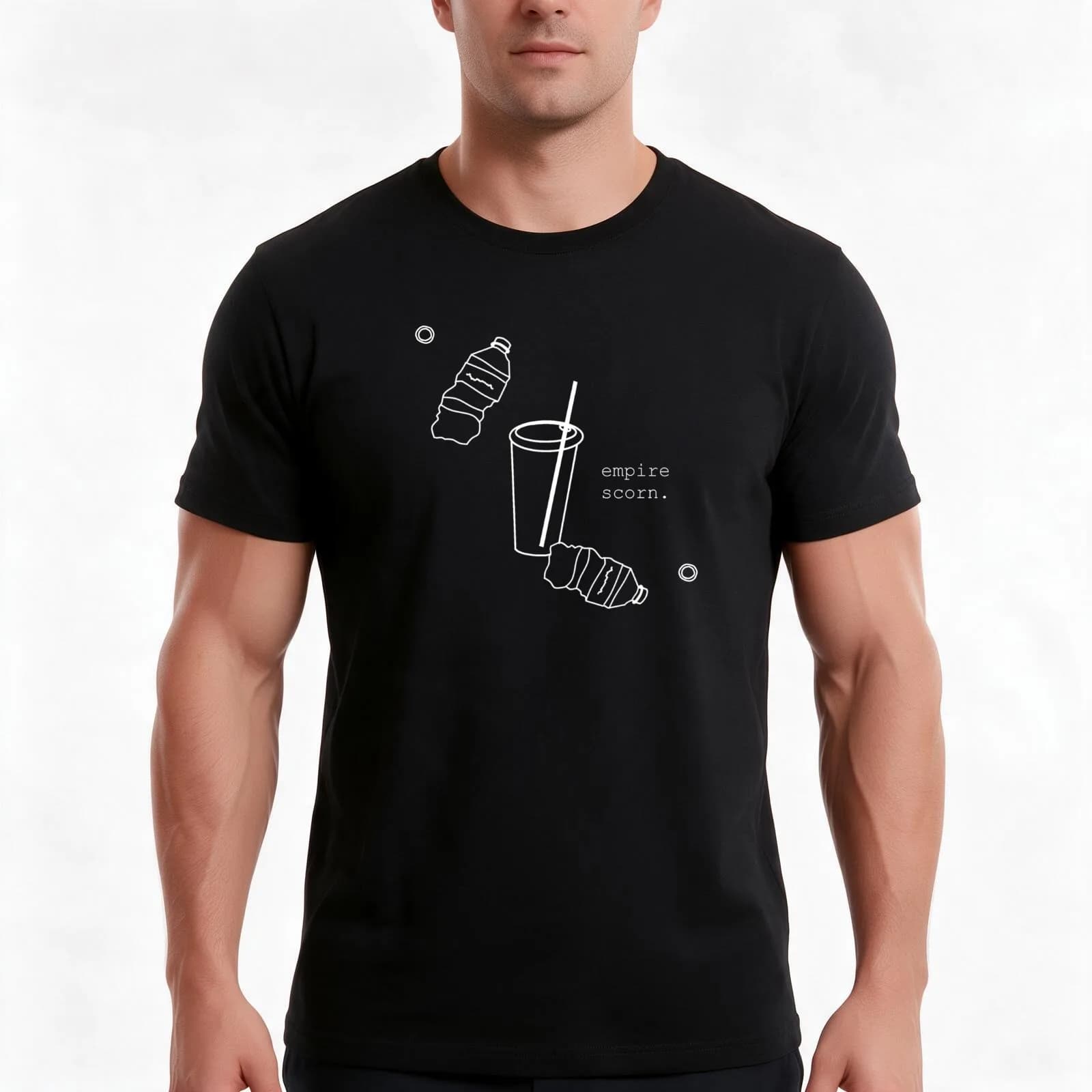 2022 Empire Scorn T-Shirt, Summer Casual Cotton Tee, Oversized Streetwear Tops, Vintage Graphic Print, Loose Fit Short Sleeve
