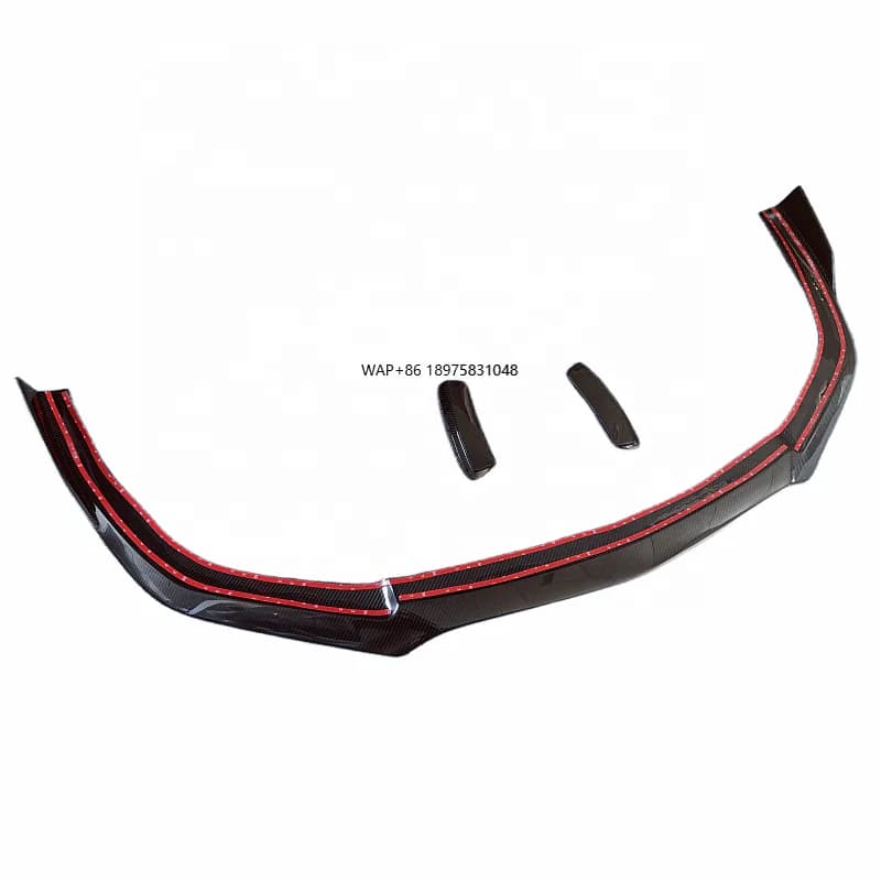 High Quality V-Style Carbon Fiber Front Bumper Lip Spoiler New Condition for EVO Body Kit