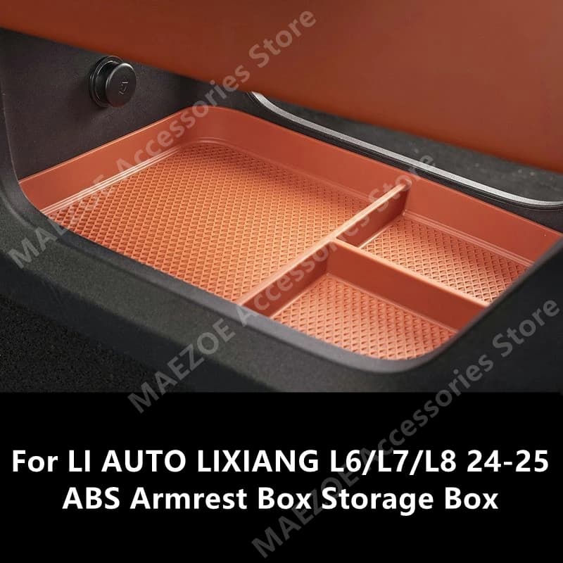 For LI AUTO LIXIANG L6/L7/L8 24-25 Silicone Armrest Box Storage Box,Car Interior Decoration Modification Accessories Refit