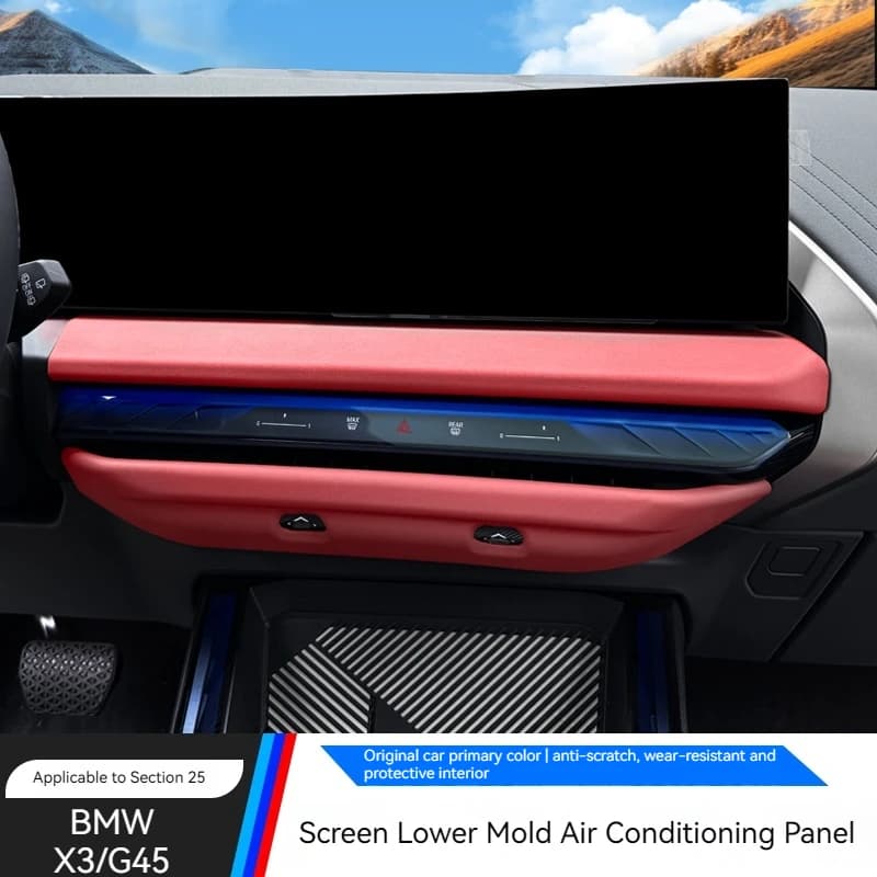 For BMW X3 G45 2025+ Car ABS Carbon Fiber Look Central Vent Cover Trim Auto Accessories