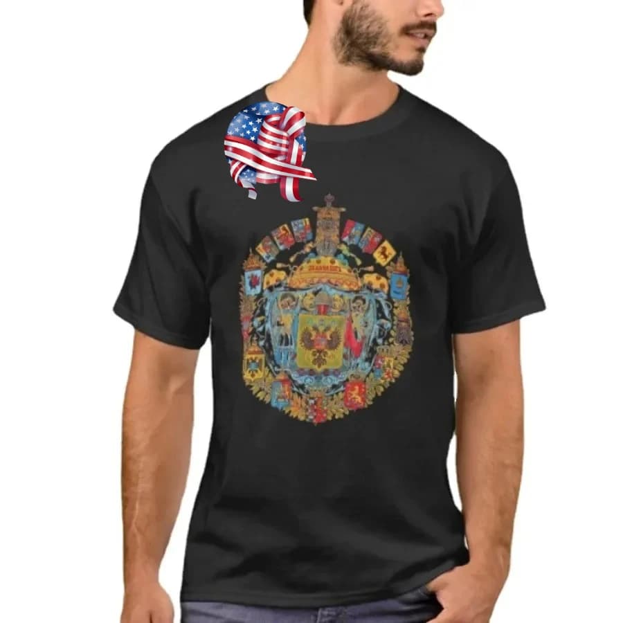 Russian Empire T-Shirt. Summer Cotton Short Sleeve O-Neck Mens T Shirt New S-3XL