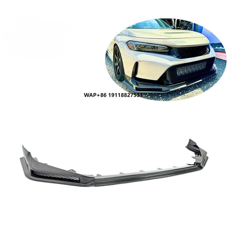 2023+ FL5 Type R Civic SPN Style Carbon Fiber Front Lip (3-PC Type) for Type R