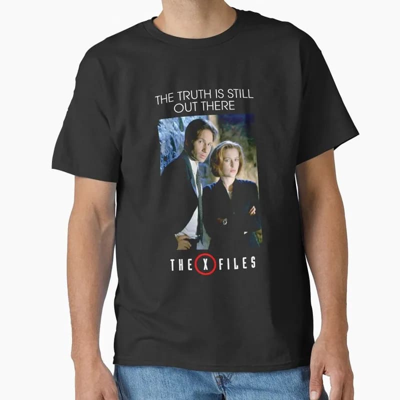 Trust No One 1104 Vintage Sci fi tv series The X Files Gift t shirt Retro Alien movie Graphic clothes All size tops S-6XL