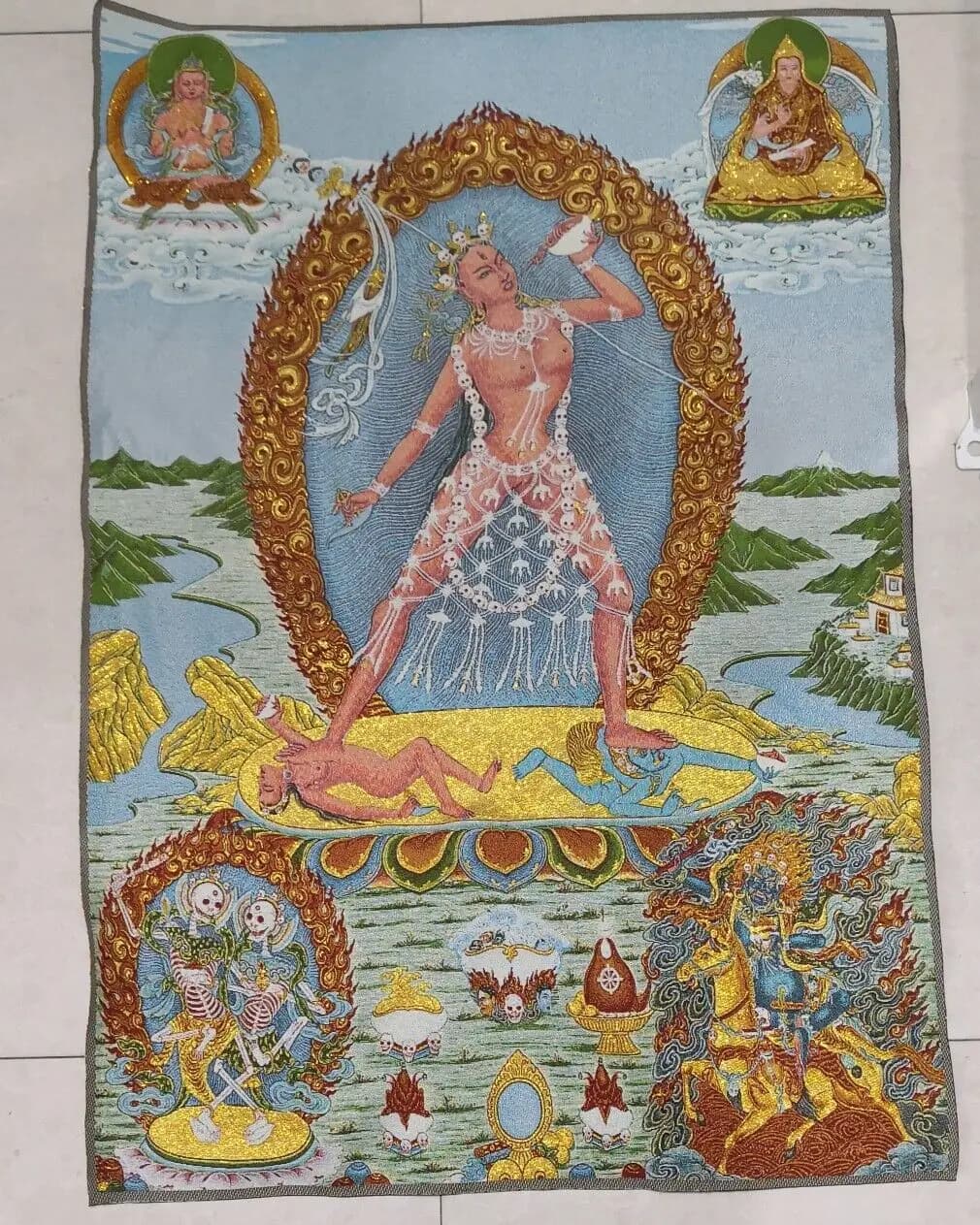 Tibetan Cloth Silk Buddhism Naropa Tradition Vajrayogini Tangka Thangka 36"