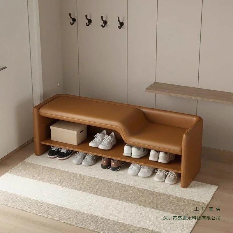 HYS parent-child home stool entry door simple light luxury high sense home door can sit shoe stool shoe rack shoe stool