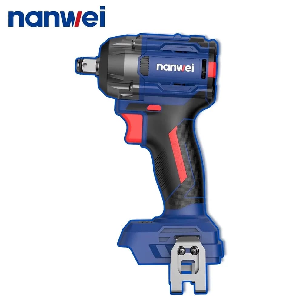 1/2" 500N.m Brushless Cordless Electric Impact Wrench Heavy Duty Rechargeable Power Torque Wrench Portable Tool