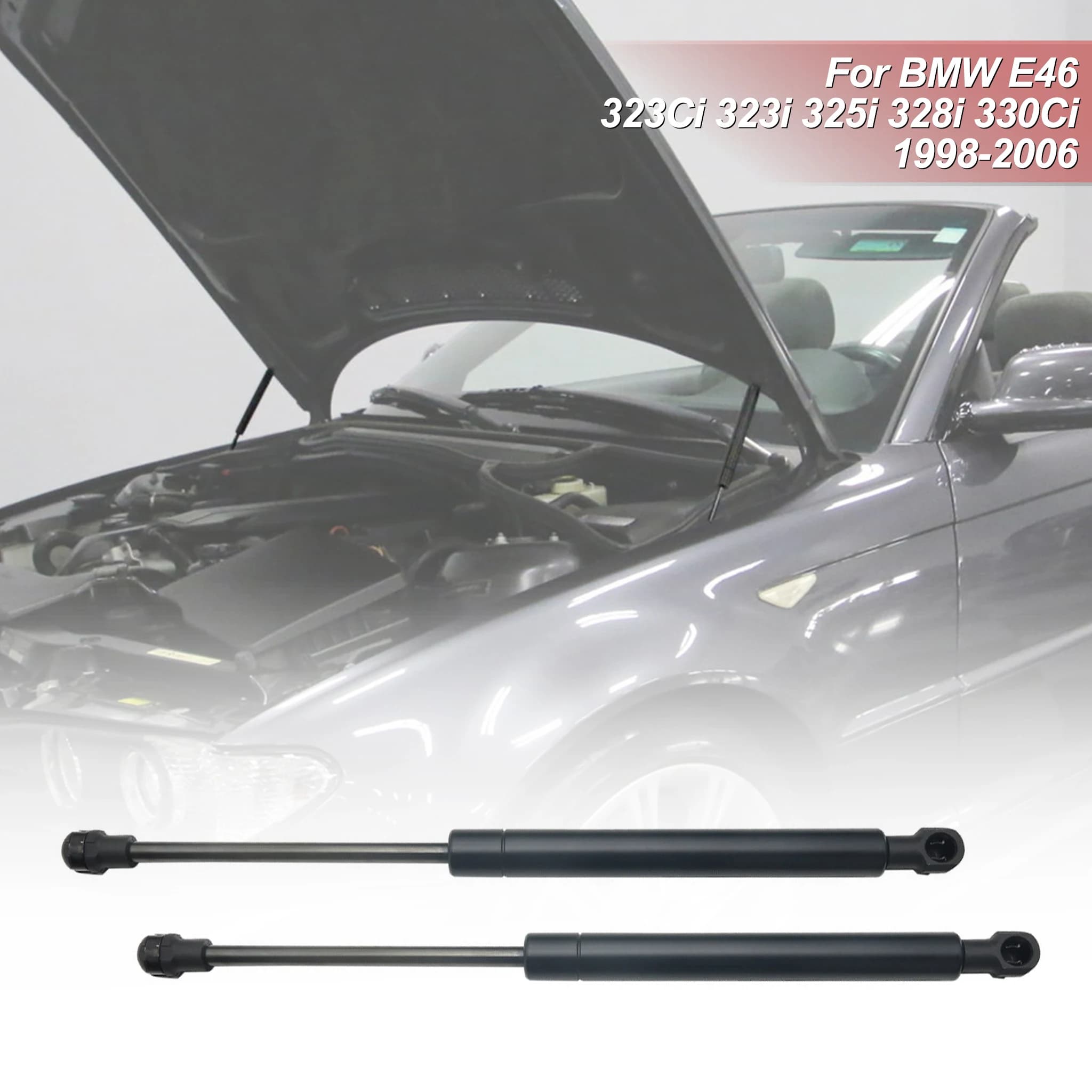 2x Hood Lift Support Rod OEM 51238202688 Front Hood Gas Struts Spring Bar Car Accessories For BMW E46 323ci 323i 325i 328i 330Ci