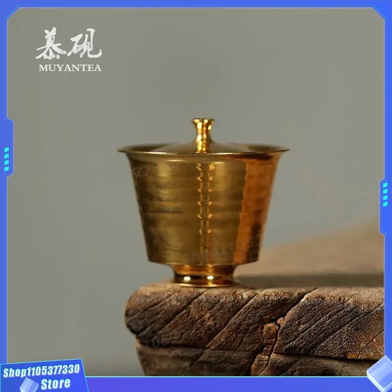 Mu Yan Handmade Thin Tire Gilt Glaze Teacup Japanese Wabi Sabi Style Ge Ling Yu Silver Tea Set Fair Cup Bowl Cover Japanese