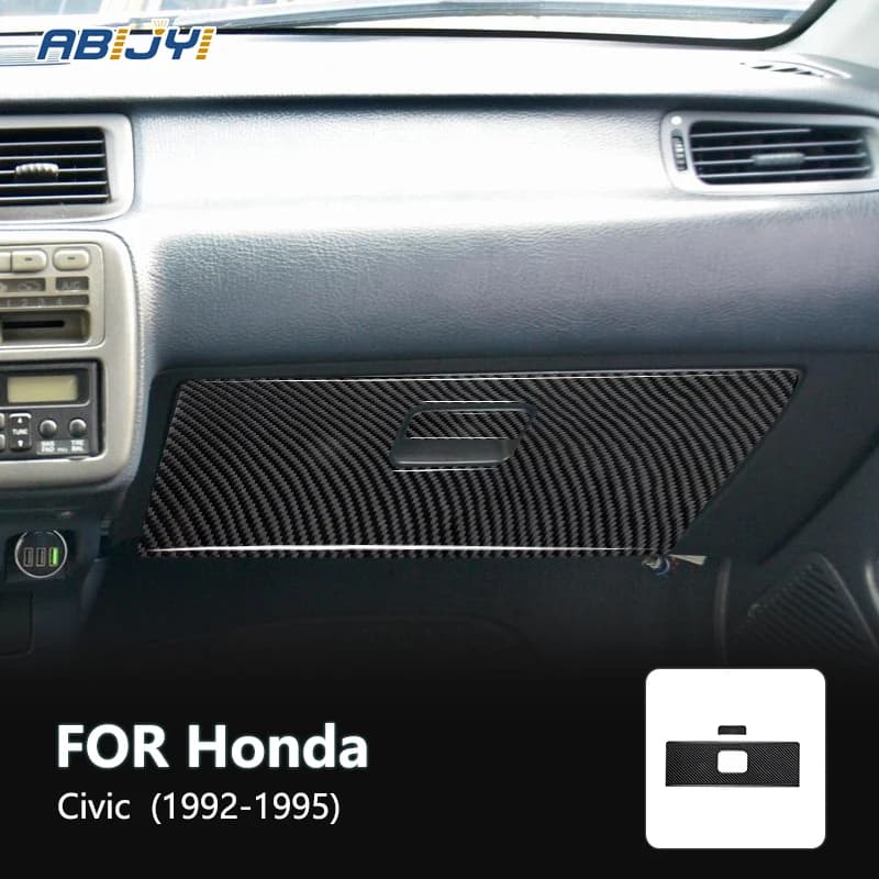 For Honda Civic 1992 1993 1994 1995 Carbon Fiber Interior Passenger Compartment Decoration Sticker Decal Car Accessories