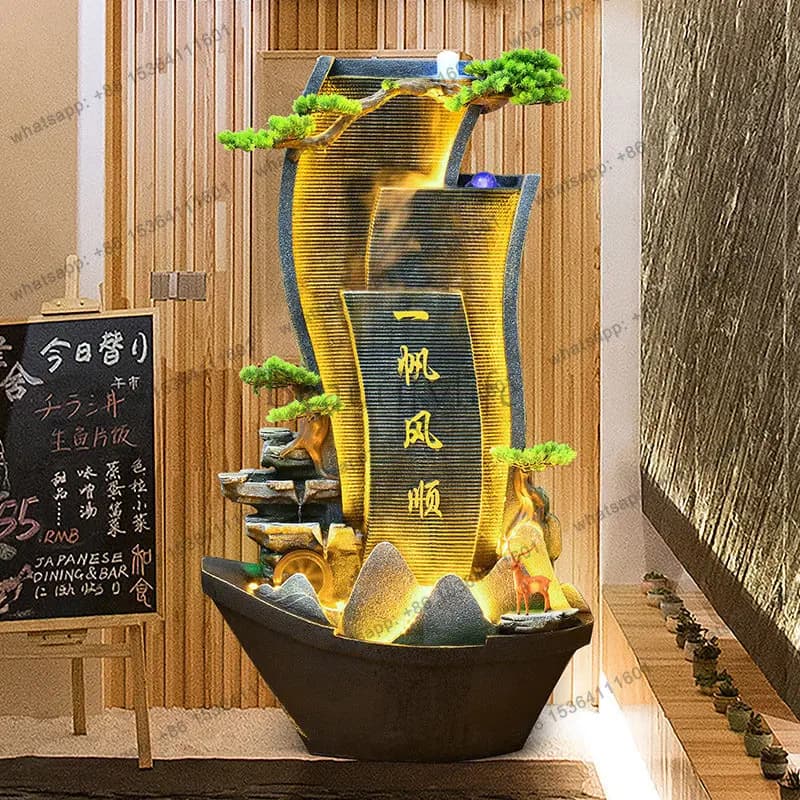 Landing feng shui wheel to attract wealth housewarming gift flowing water ornament