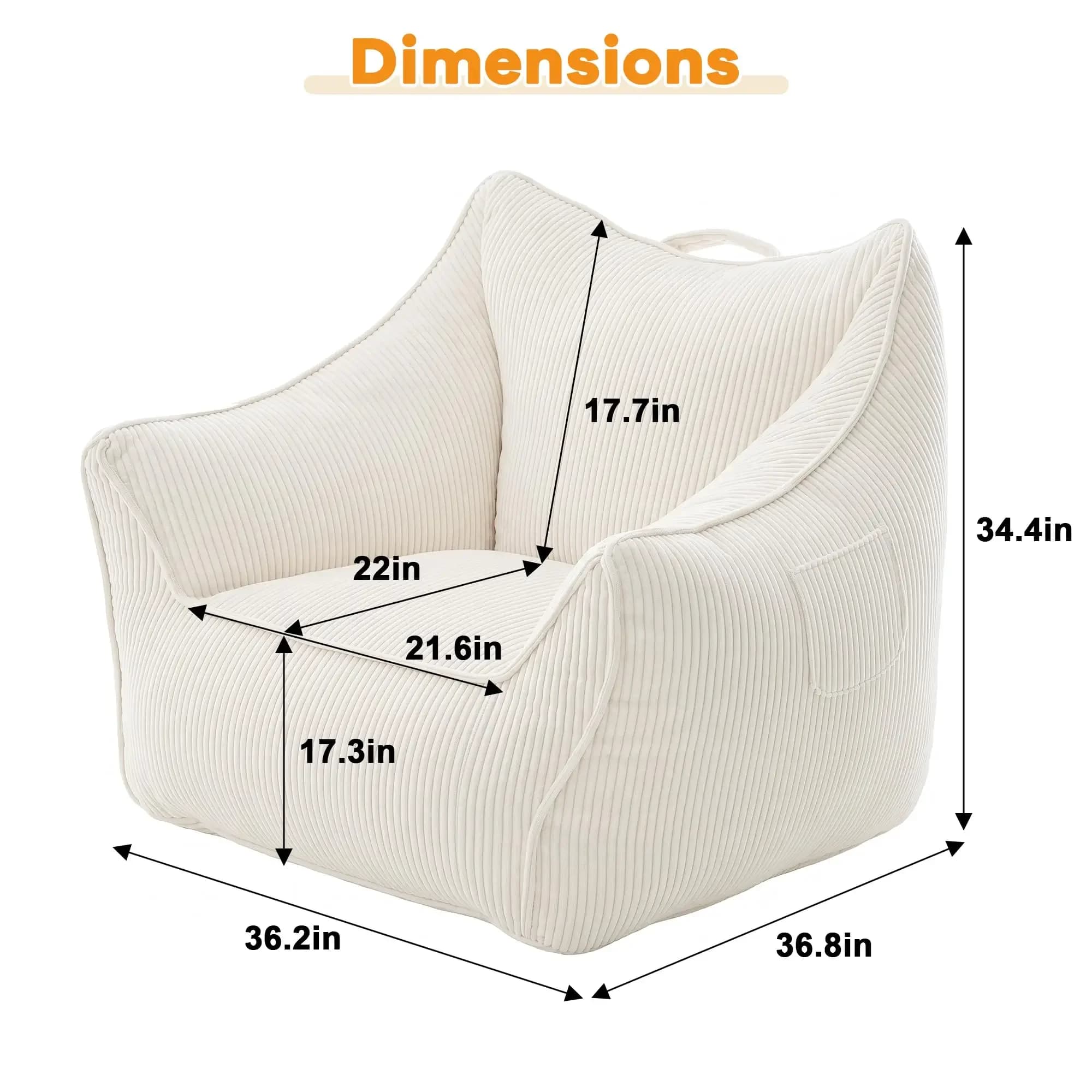 Elegant Sophisticated Upholstered Bean Bag Sofas Oversized Flexible Reliable Bean Bag Sofas Fauteuil Poire Modern Furniture