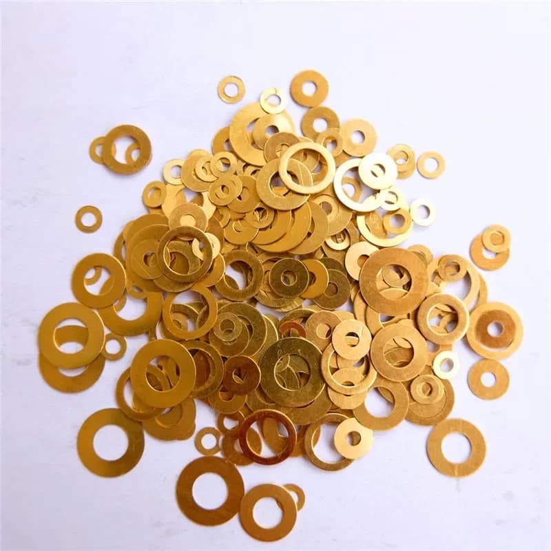 Brass Washers Metal Flat Gasket Ring 20Pcs DIY Folding Knife Making Parts Cushion Protection Pad