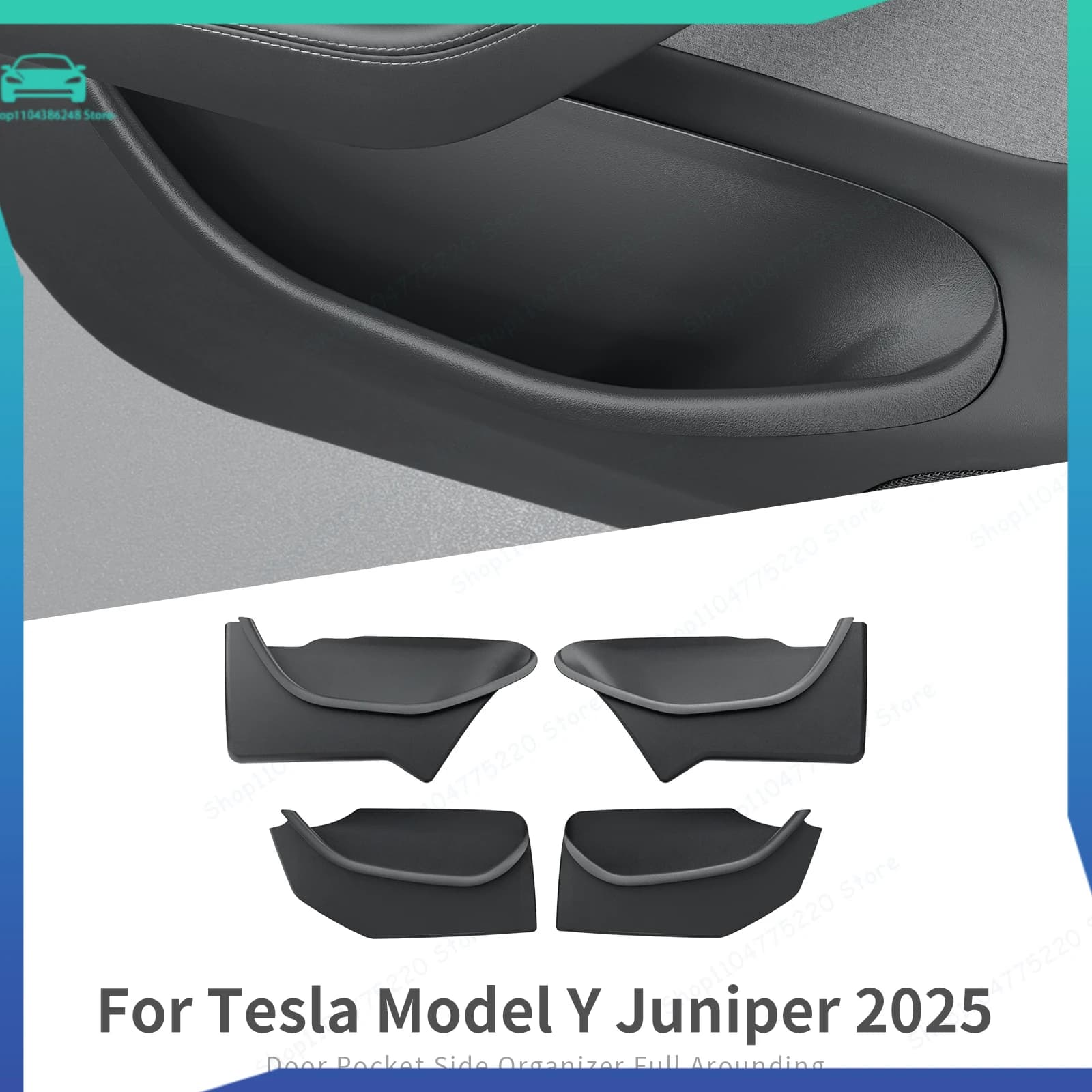 For Tesla Model Y Launch 2025 Juniper Car Front Rear Door Holder Door Handle Storage Box Accessories Tray Organizer TPE