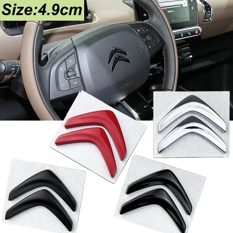 Car Steering Wheel Center Emblem Sticker for Citroen C2 C5 C1 Jumper Elysee C4L Xsara DS3 C3 Berlingo Picasso Refitted Logo