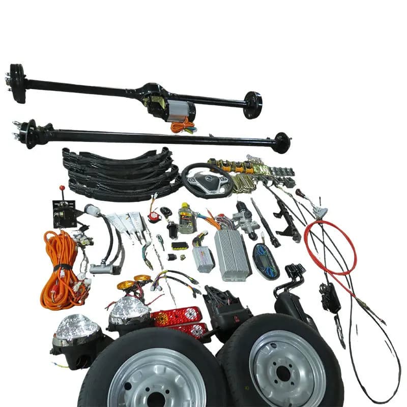 Electric four-wheel dining car snack car load rear axle steering front axle high-power motor modified carfull set of accessories