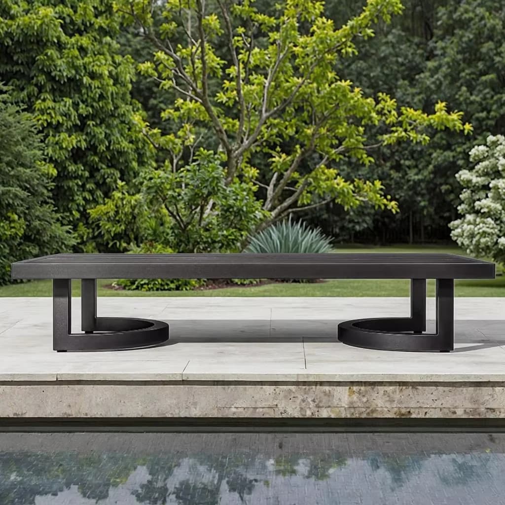 # Green Simplicity Weekend Outdoor Patio Furniture Aluminum Coffee Table