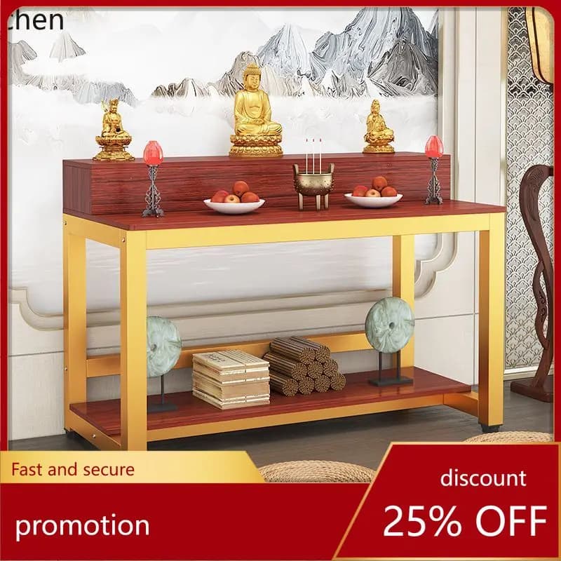 CZ Guanyin God of Wealth Home Offering Table  Shrine Simple Tribute   Incense  Incense Table, Offering Table