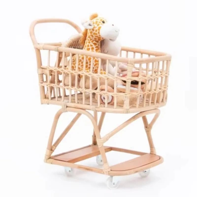 Beautiful seaweed basket for baby rattan material in the bedroom or living room