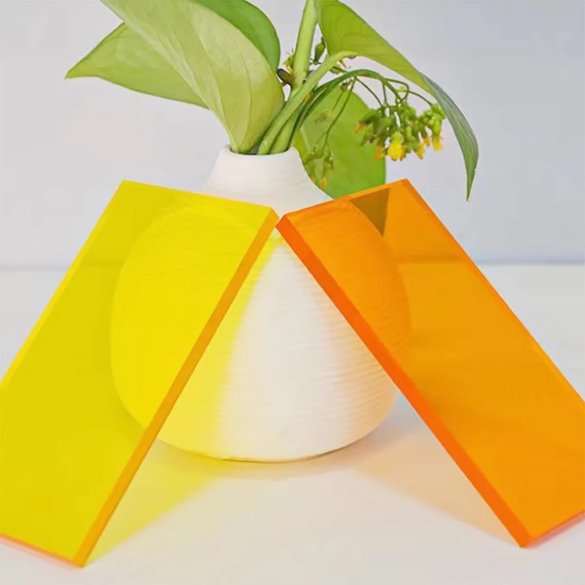 3mm 5mm Thick Yellow Acrylic Sheet, Transparent Yellow/Orange Colored Plexiglass Can Be Processed And Customized