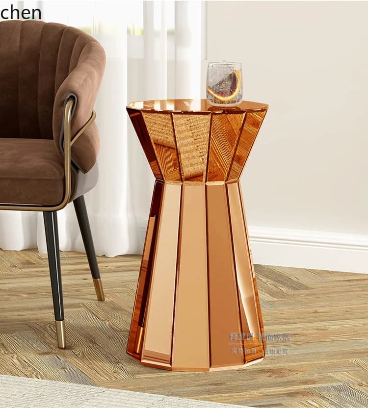 B1 Side Table Small Coffee Tea Table Living Room Sofa Corner Movable Small Round Table Display Rack