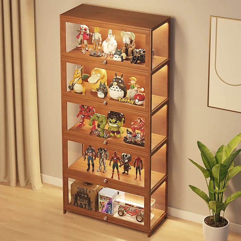 【Hot】Bookshelf Vitrina Gabinete Organizers Cabinets Books Storage Living Room Cabinet Bedroom Furniture Shelve Closet Display Ca