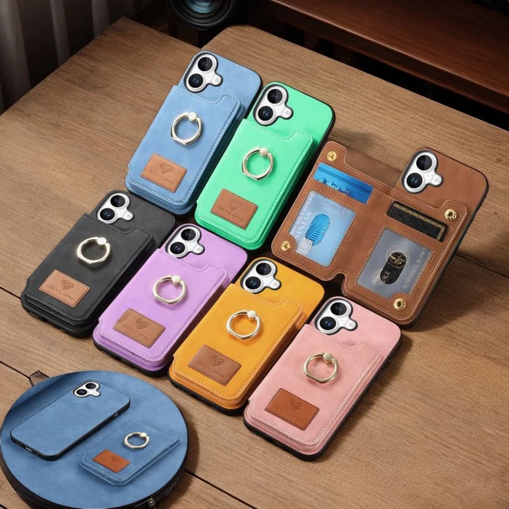 Phone Case For Huawei Pura 70 Ultra/Honor 100/X50/X7a/X8b/X9b/Magic 7 6/Play 8T/Nova13 12 Detachable Card Cover With Finger Ring