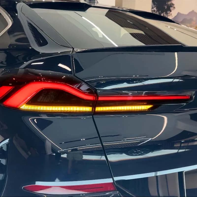 For BMW X6 G06 2020-2023 ABS Blackened Car Rear Fog Lamp Decoration Cover Car Accessories
