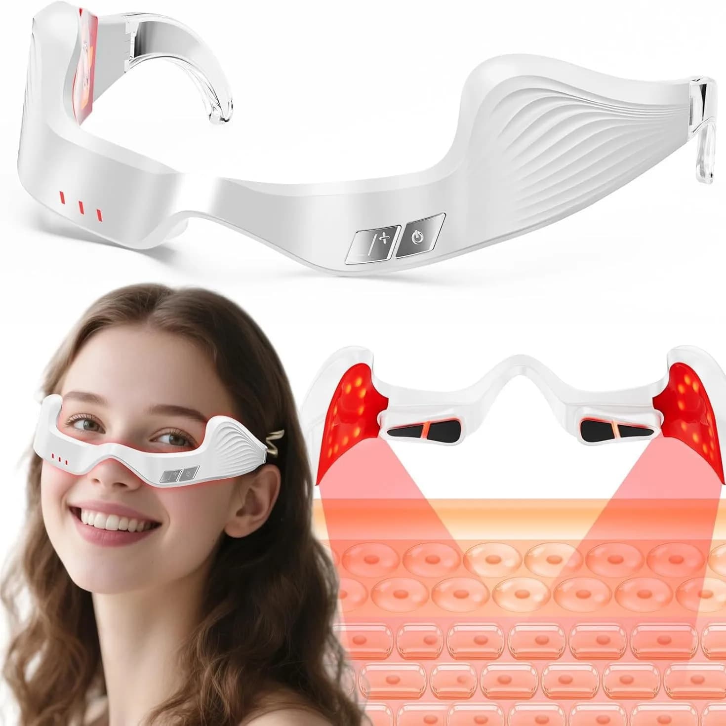 Under Eye Red Light Therapy Device, Red Light Therapy Glasse