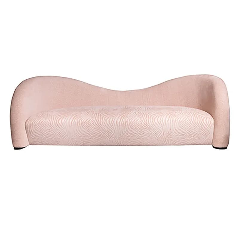 Fabric sofa, living room curved sofa light luxury high-end sofa