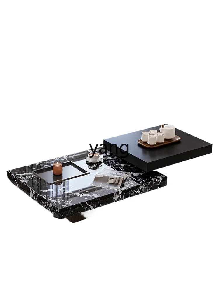 LMM household small apartment simple modern high-end floor-to-ceiling TV cabinet coffee table combination
