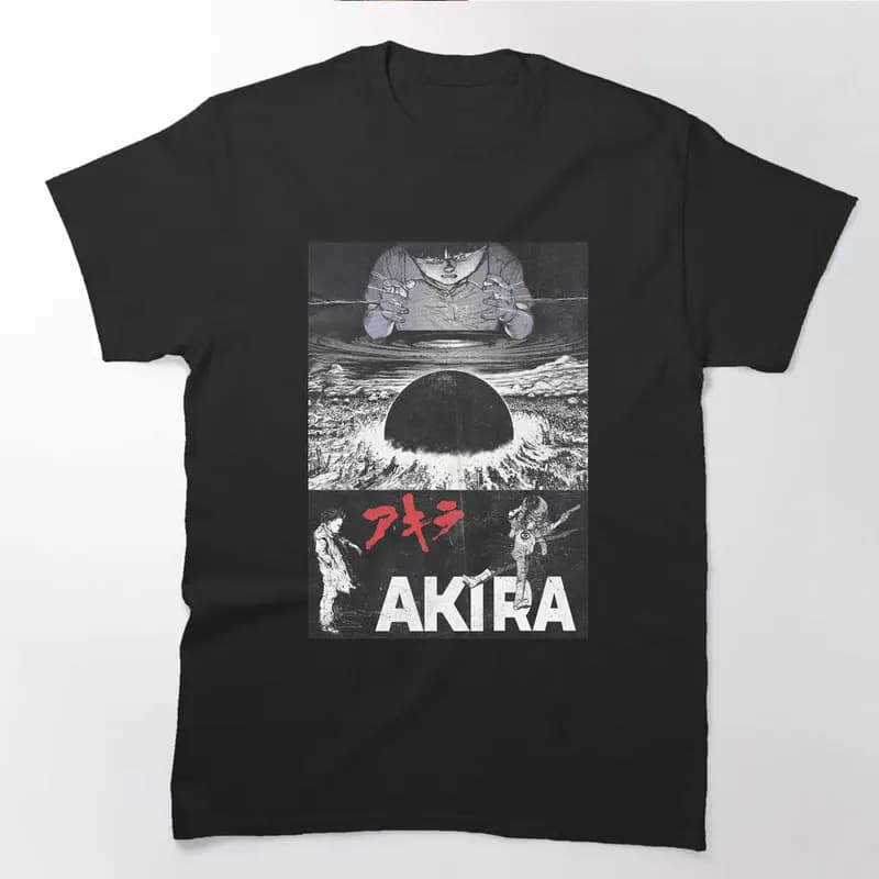 Akira Cyberpunk City Explosion Anime Gift T‑Shirt 0807 Retro Sci‑Fi Manga Graphic Tee Shotaro Kaneda Neo‑Tokyo Unisex Streetwear