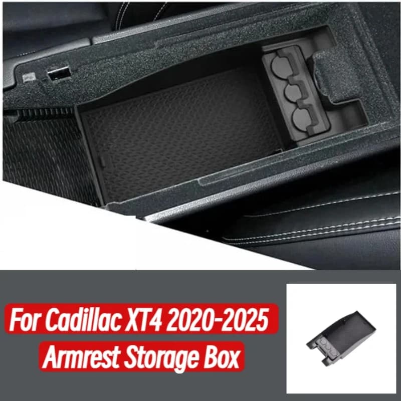 for Cadillac XT4 2020-2025 Armrest Storage Tray Glove Compartment Box ABS Material  High Quality / Easy Install