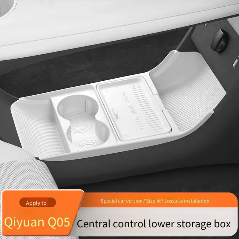 Suitable for 2026 Changan Qiyuan Q05 central control lower storage box, glasses storage box, car modification accessories