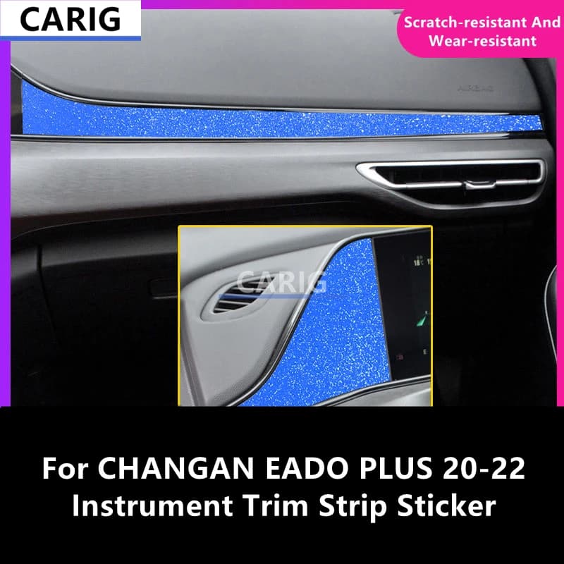 For CHANGAN EADO PLUS 20-22 Instrument Trim Strip Sticker Modified Carbon Fiber Interior Car Protective Film Accessories