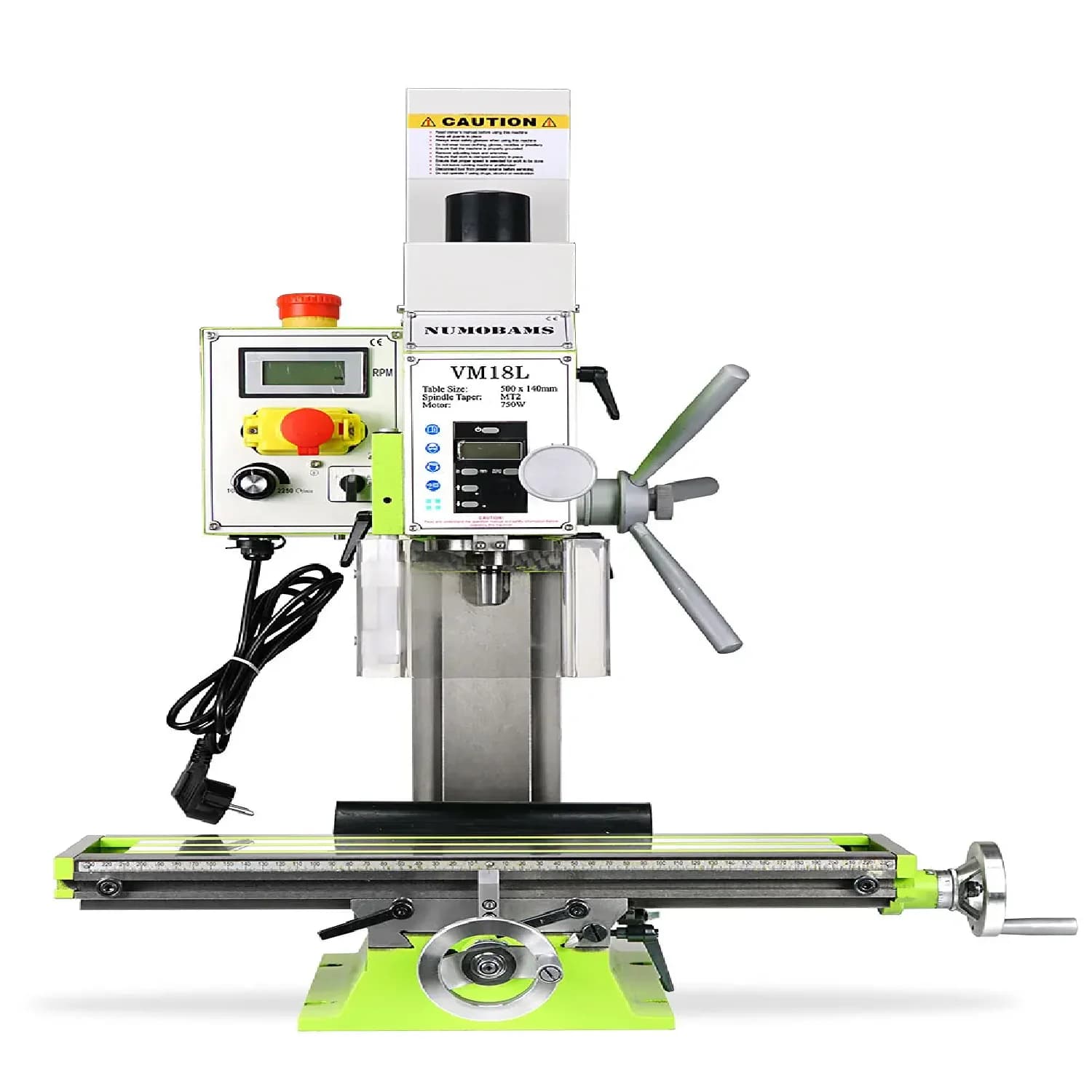 VM18L 750W  Motor Universal Vertical Metal Drilling and Milling Machine