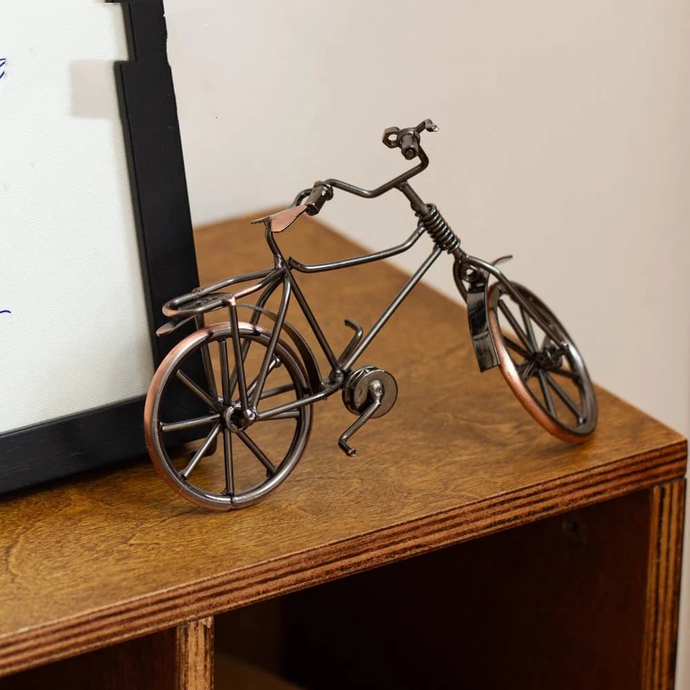 Metal Ironwork Alloy Old Bicycle Ornaments For Retro Home Decorative Items, Office Desk Iron Gifts
