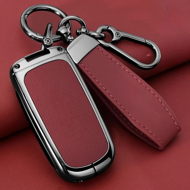 Premium Zinc Alloy Key Cover Case for Jeep Compass/Cherokee/Renegade/Grand Cherokee/Grand Commander - Protective Key Fob Shell