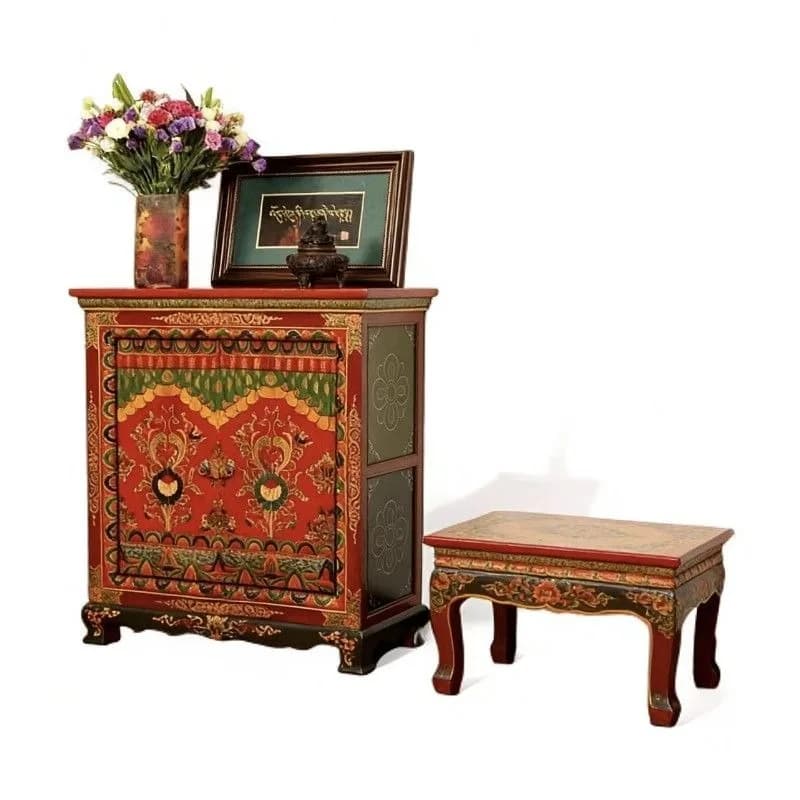 Tibetan-style painted cabinets, lockers, antique solid wood handmade cabinets