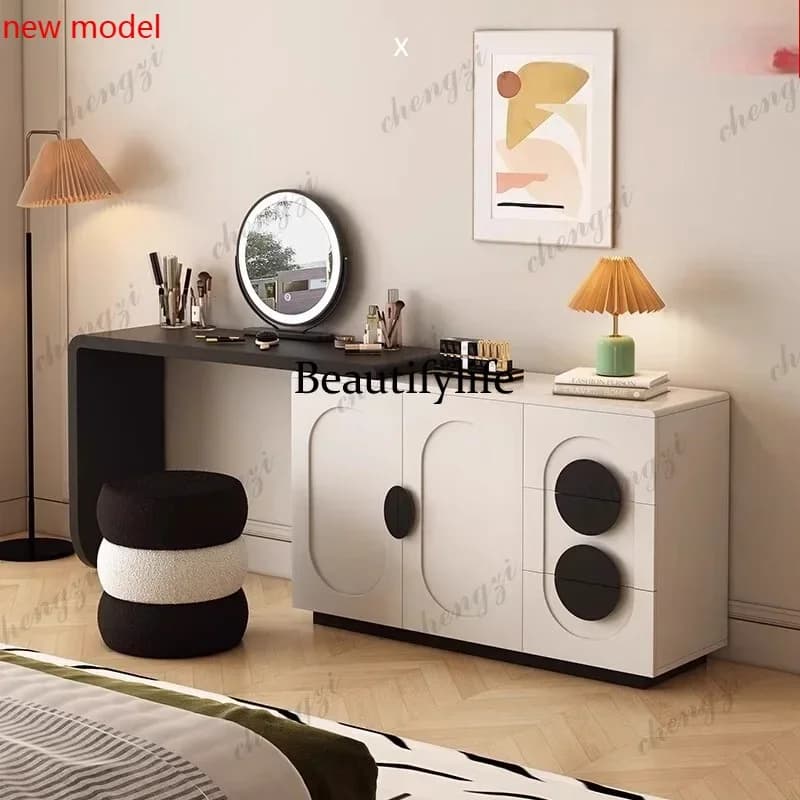 N138Wooden Modern Dressing Table Luxury Home Drawer Organizer Dressing Table Nordic Minimalist Mueble Dormitorio Furniture Makeu