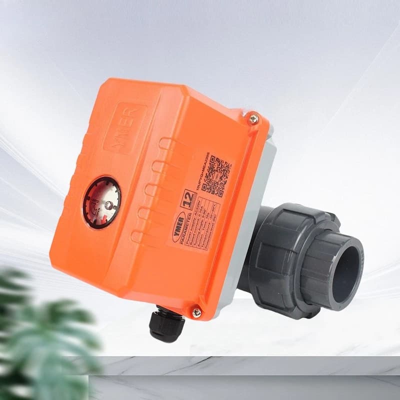 Electric Ball Valve  Electric Plastic Ball Valve Two-way Water Valve Corrosion Resistance Power-off Reset