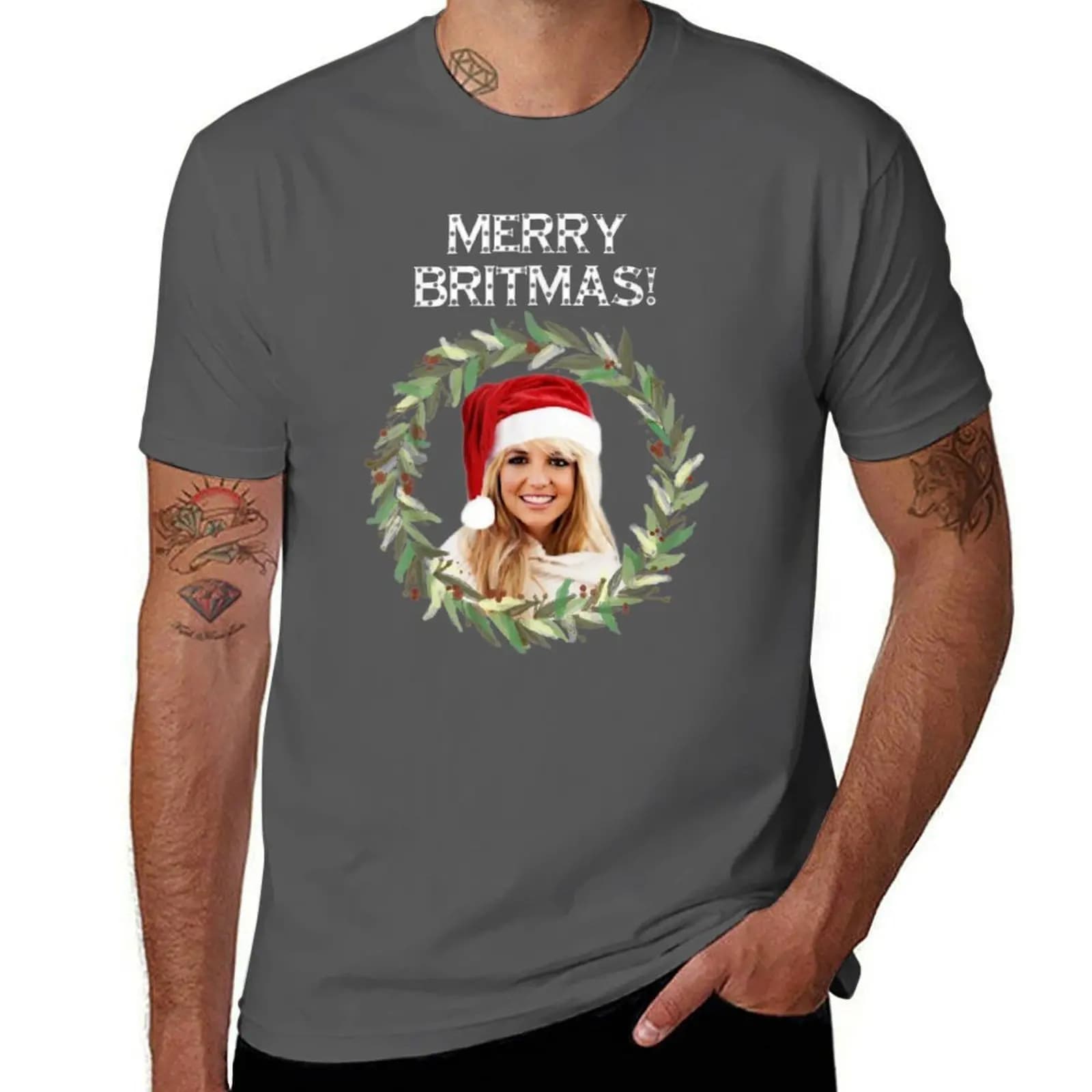 Merry Britmas A Very Christmas Music Christmas T-Shirt t shirt men 100% cotton luxury brand t shirt man casual T-Shirt